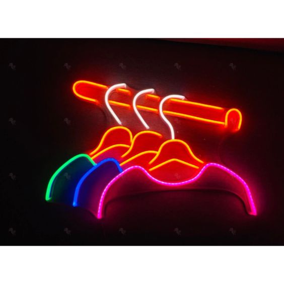 CLOTH HANGER NEON SIGN