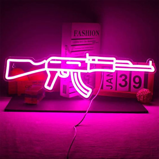 GUN NEON SIGN NEON SIGN