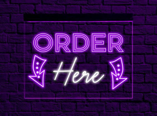 ORDER HERE NEON SIGN