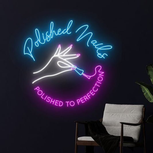 POLISHED NAILS NEON SIGN