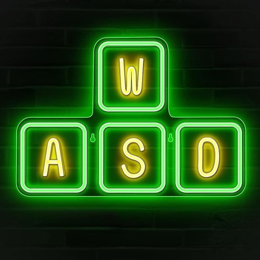 WASD NEON SIGN NEON SIGN