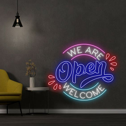 WE ARE OPEN NEON SIGN